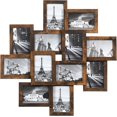 thumbnail image 1 of SONGMICS 12-Photo Collage Picture Frames,4 x 6 Inches Wall-Mount Photo Frame,Rustic Brown, 1 of 6