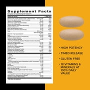 Mega Men Sport Multivitamin Caplets, Clinically Proven to Feel Better, For Athletic Performance Nutrition, Muscle Function, Antioxidants, B Vitamins, 90 Count