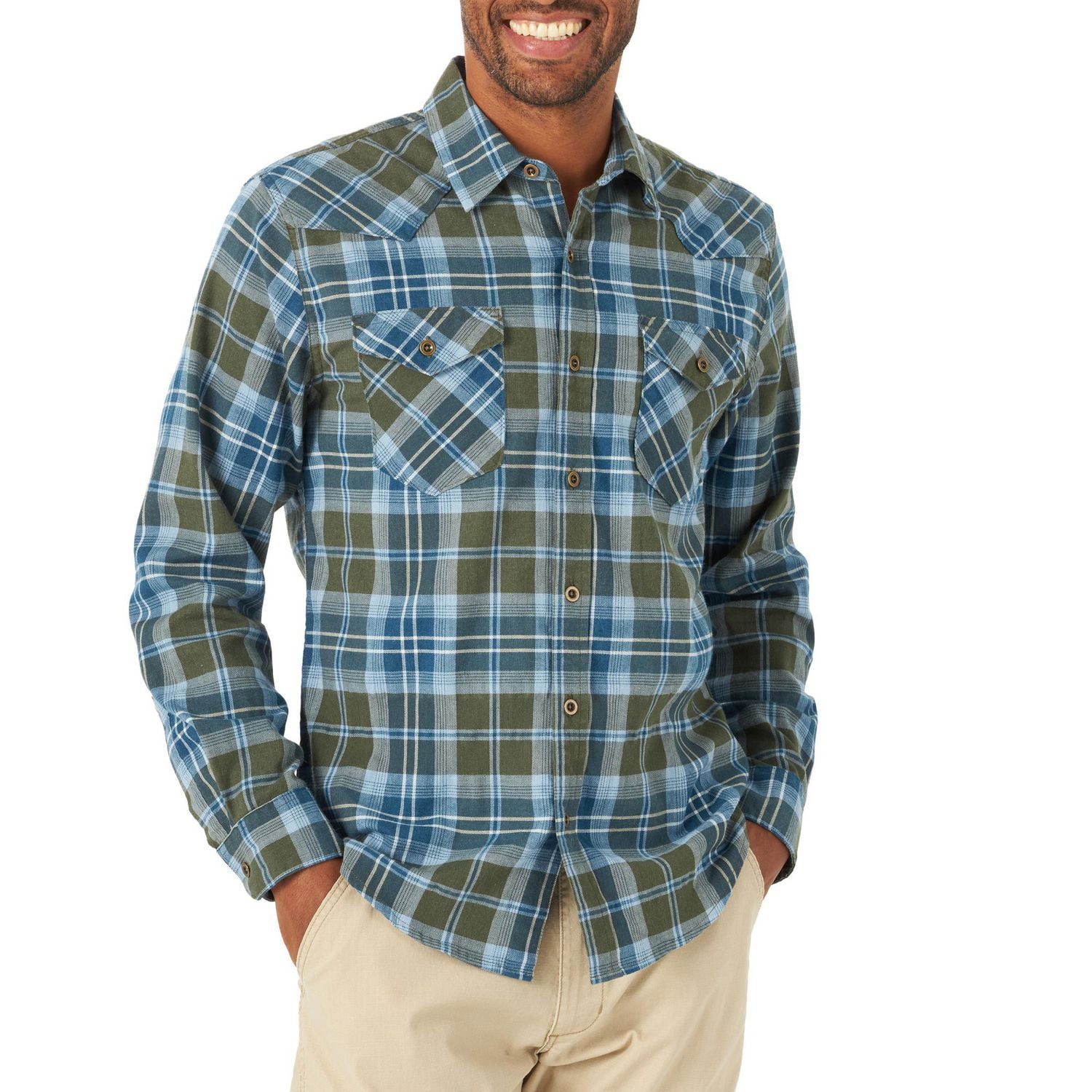 Chemise en flanelle héritage à manches longues pour homme Wrangler