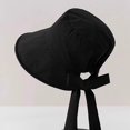 thumbnail image 6 of Ladies Thin‑Fabric Bow‑Knot Drawstring Bucket‑Hat Large Brim Sun‑Shade Portable Casual Vacation Headwear, 6 of 7