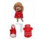 thumbnail image 3 of Zhuge Chubasquero para perros, poncho para perros con capucha transparente y 2 patas, chaqueta impermeable para perros con franja reflectante para perros pequeños, medianos y grandes (rojo, S), 3 of 4