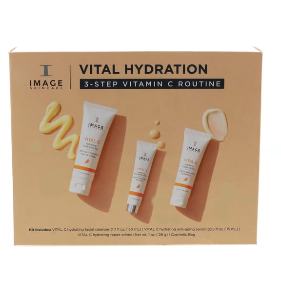Image Skincare Vital Hydration Kit (Facial Cleanser, 1.7 oz, Anti-Aging Serum, 0.5 oz, Repair Creme, 1 oz)