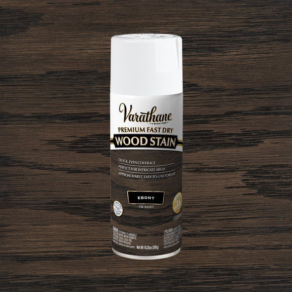 Ebony, Varathane Premium Fast Dry Wood Stain Spray-385552, 10.25 oz