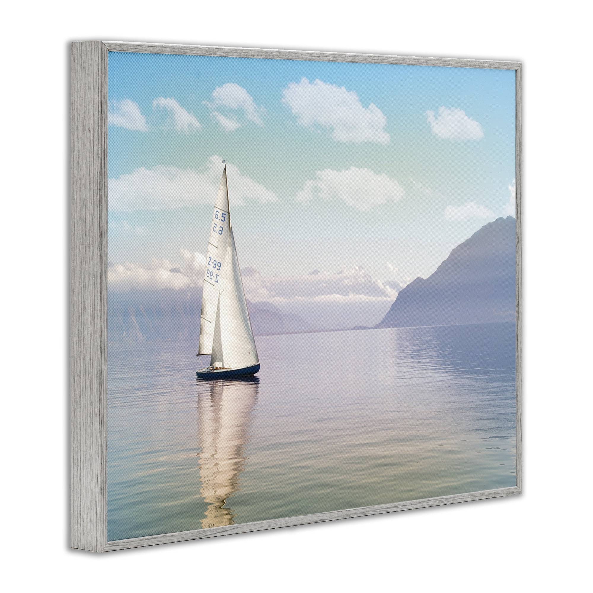 Stupell Industries Ocean Sails Lounging Gray Framed Giclee Art, design by Marcus Prime