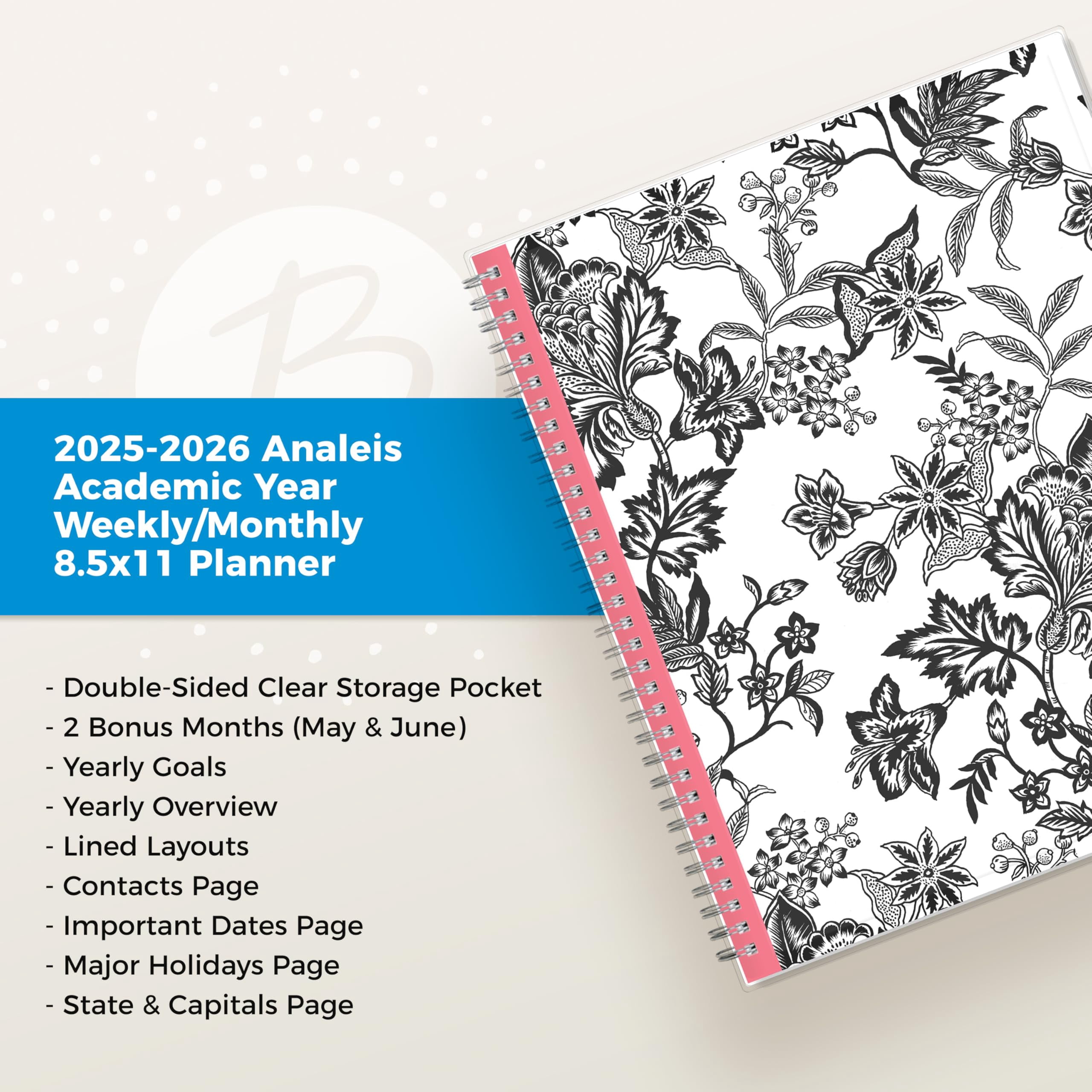 Bluesky Planners Blue Sky 2025-2026 Academic Year Planner - Weekly