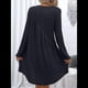 thumbnail image 5 of Vestido de Mujer de Larga, Cuello Redondo, Cintura Alta y Cintura Irregular. Negro L, 5 of 8