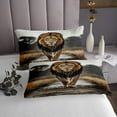 thumbnail image 2 of Lion Quilt Coverlet Set Wild Animal Jungle Wildlife Super Soft Bedspread,Queen Size,Photography Style Brown Black Comforter Set Coverlet Adults, 2 of 4