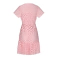 thumbnail image 4 of DailyTrove Women's Short Sleeve Wrap Dress-V-Neck-Ruffle Hem-Cotton Blend-for Casual Weekend/Summer Outing-Flattering Wrap Style, 4 of 5