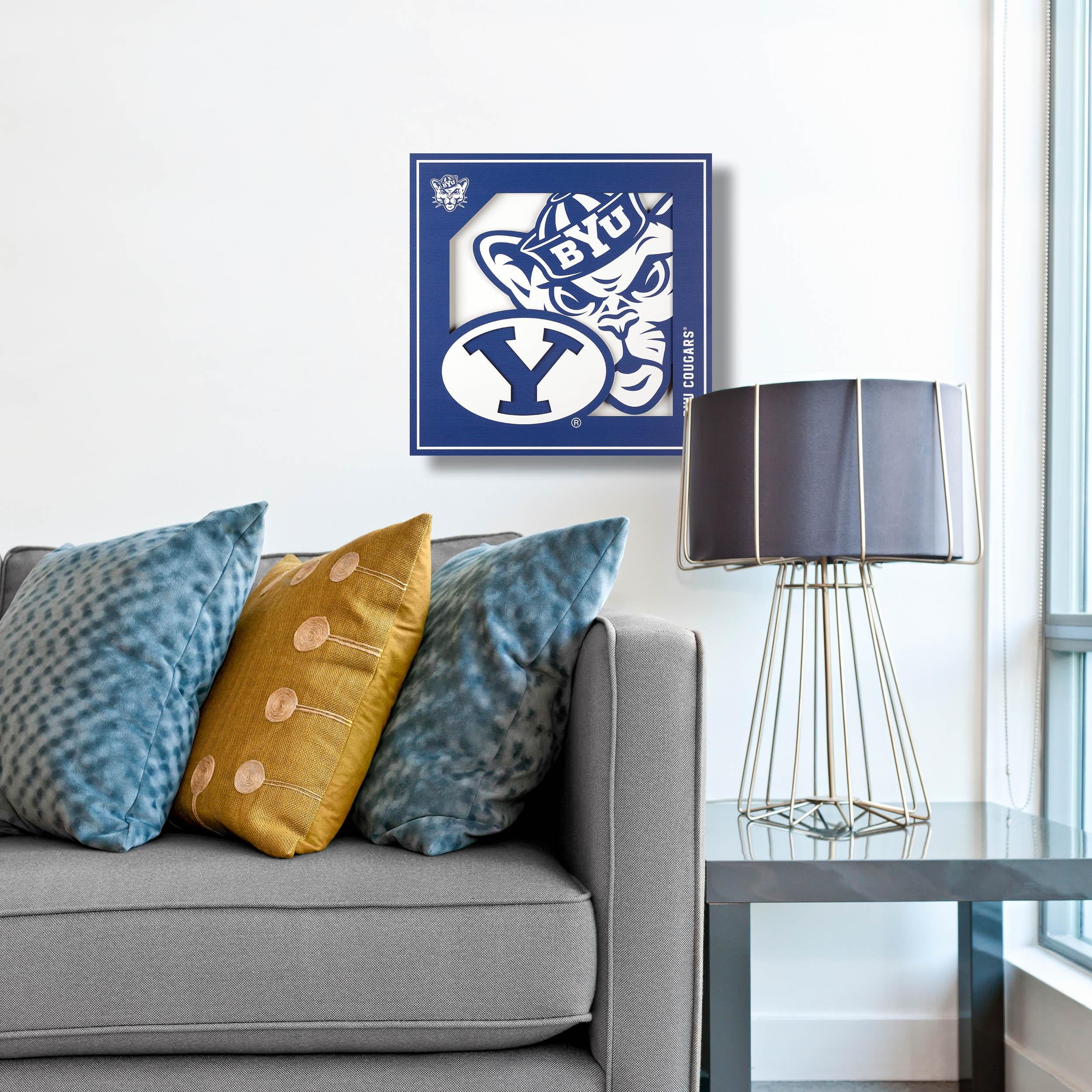 YouTheFan NCAA BYU Cougars 12 x 12 Wall Art