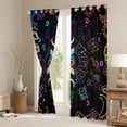 thumbnail image 3 of Homewish Kids Psychedelic Constellation Curtains Pack of 2 (42x84 Each), Tribal Sun Moon Curtains Blackout, Glitter Stars Print Bedroom Curtains, Curtains Blackout Home Decor, 3 of 6