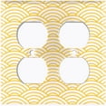 thumbnail image 3 of Metal Light Switch Plate Cover Japanese Pattern Yellow Sea Wave Wallpaper WAL015, 3 of 13