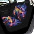 thumbnail image 3 of Binienty Purple Turtle Car Seat Covers 4 Pcs, Front Seat Protector Carseat Rear Split Bench Cover Universal , Men Women Automobile Interior Decorate Accessories Fit for Car SUV Trucks, 3 of 6