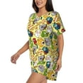 thumbnail image 2 of Lsque Animals Women's Short-Sleeved Pajama Set - 2 Piece Soft and Lightweight Sleepwear Set-Small, 2 of 9