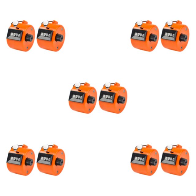 maskred 2pcs Materials Unisex Manual Counting Tally For Clear Scale Clear Accurate Scale Orange 5Set