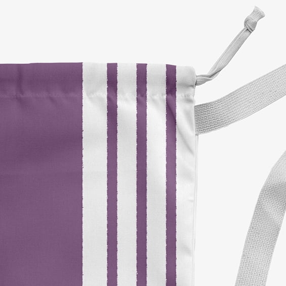 Simply Daisy Stripe 28 x 36 in Lavender Laundry Bag