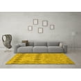 thumbnail image 3 of Ahgly Company Machine Washable Indoor Round Southwestern Yellow Country Area Rugs, 5' Round, 3 of 4