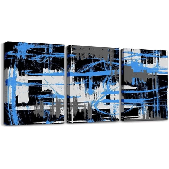 Hieng Pink Grey Canvas Wall Art for Living Room Modern Stripes Decor Abstract Office Painting Pictures Artwork for Room Posters (Only canvas)