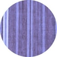 thumbnail image 1 of Ahgly Company Machine Washable Indoor Round Abstract Blue Modern Area Rugs, 6' Round, 1 of 4