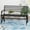 Black, variant on Alpha Joy 48.8” Outdoor Metal Patio Garden Bench for Lawn, Park, Deck - Black