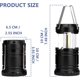 thumbnail image 5 of Luces de Camping, 2 x Linterna de Camping Lámpara de Camping LED portátil con Pilas con Gancho Plegable, Emergencia, Senderismo, Camping, Negro, 5 of 5