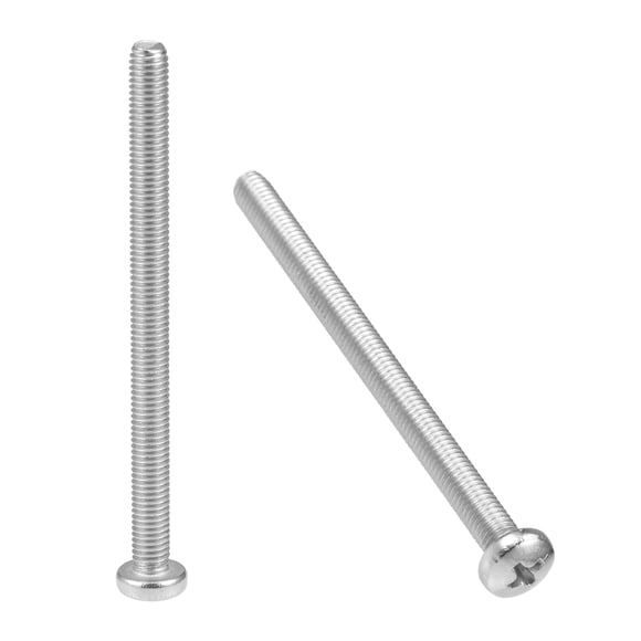 Unique Bargains M5 x 70mm Machine Screws Phillips Cross Pan Head Screw Fasteners Bolts 25Pcs