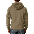 thumbnail image 4 of Iaqnaocc Christmas Hoodies for Men Casual Fuzzy Fleece Flannel Hooded Sweatshirt Xmas Comfy Soft Faux Fur Long Sleeve Pullover Top Khaki XL, 4 of 4