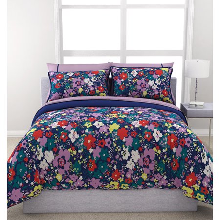 Formula Ditsy Floral Reversible Bed in a Bag Bedding Set, Navy