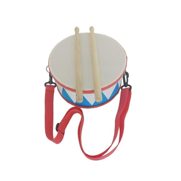 Juego de batería para niños, tambores de juguete de madera con 2 baquetas, diseño elegante, instrumento Musical de juguete para niños, regalos del Día , azul Hugo Tambor de cintura