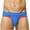 Sky Blue, variant on Afuyipoi Men Comforts Brief,Mesh Hollowed Breathable Color Block Soft Underpant Sky Blue S