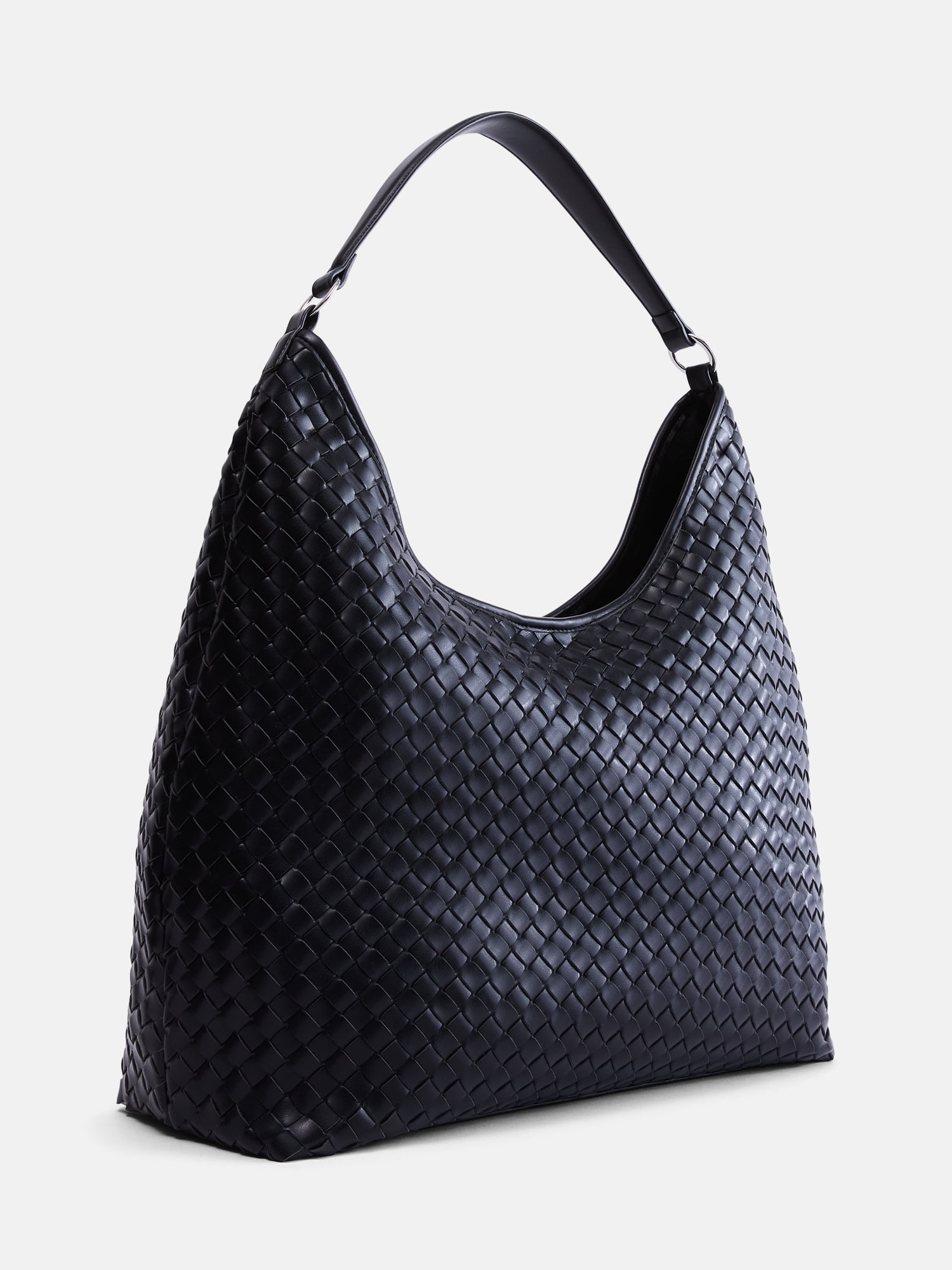 Scenario Women's Woven Hobo Handbag, Black