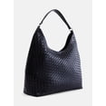 thumbnail image 2 of Scenario Women's Faux Leather Woven Hobo Shoulder Bag, Black, 2 of 5