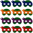 thumbnail image 1 of Máscaras de tortugas ninja para niños - 12 máscaras de juguete de fieltro, la mejor fiesta de cumpleaños Suministros de tortugas ninja Favores para bolsa de regalos, regalos MFZFUKR FLD-2912, 1 of 8