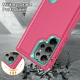 thumbnail image 6 of Allytech Rugged Case Compatible with Samsung Galaxy S24 Ultra with Hidden Kickstand, [Military Grade Drop Protection] Soft TPU Hard PC Bumper Non-Slip Shockproof Full Protective Case, Rose+Mint, 6 of 8