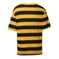 thumbnail image 5 of YUGYXL Fashion Striped Shirts for Women Short Sleeve Blouses Crew Neck Summer Tops Going Out Loose Tshirts Yellow S, 5 of 6