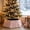 Pink, variant on Honeplcked 24Inch Christmas Tree Collar Decorations, Pink Soft Warm Knitted Velvet Christmas Tree Skirt for Winter Holiday Party Rustic Farmhouse Christmas Decorations