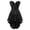 Black, variant on NordicNest Women's Gothic Corset Skirt Set Vintage Jacquard Strapless Bustier Top with HighâLow Ruffle Lace Skirt Steampunk Halloween Blue,XXXXXL