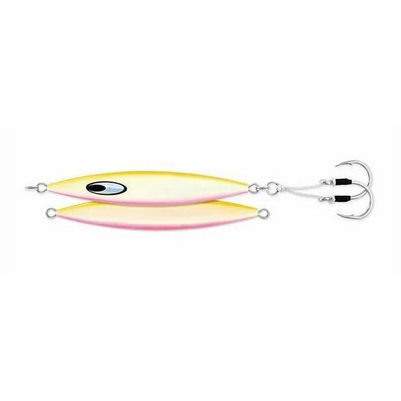 Daiwa SA-SK60G03 Saltiga SK Metal Jig, 2oz, 3/0 Assist Hooks, Glow