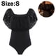 thumbnail image 2 of Traje de baño de una pieza con hombros descubiertos y encaje para mujer Traje de baño con volantes y volantes MFZFUKR CPB-US-WZY117-1, 2 of 5