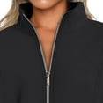 thumbnail image 5 of Charmo Women's Half Zip Oversized Sweatshirts Fleece Quarter Zipper Pullover Hoodies 2025 Mock Neck Fall Workout Jacket, 5 of 9