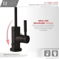 thumbnail image 6 of Stylish Lodi Single-Handle Matte Black Water Tap Faucet 11" K-142N, 6 of 11