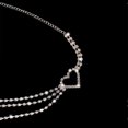 thumbnail image 4 of Layered Heart Waist Chain Crystal Body Chain Belly Chains Belt Summer Beach Costume Jewelry Adjustable for Women Girls, 4 of 4