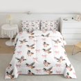 thumbnail image 2 of Homewish Cute Bowtie Ribbon Queen Comforter Set,Country Mallard Duck Bedding Sets,Pink White Brown Bedding Comforter Set For Girls Kids,Super Cozy Room Decor Reversible,3 Pieces, 2 of 8