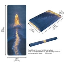 BZSMCE Yoga Mat Women Glowing Celestial over Ocean Fitness Mat