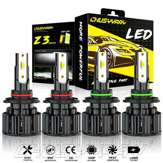 For Toyota RAV4 2006-2012 4X LED Headlight Bulb 9005 9006 High Low Beam Plug&Play 6000k Combo