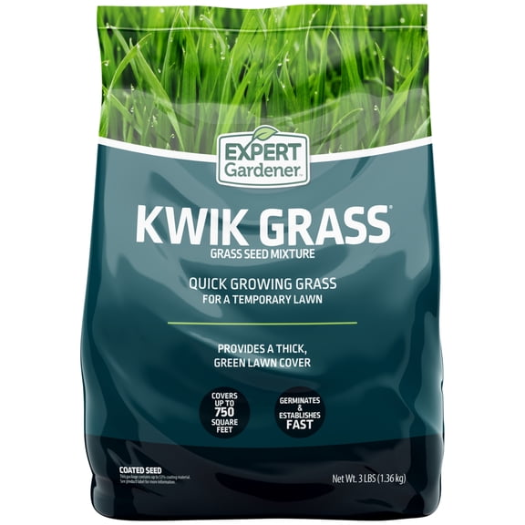 Expert Gardener Kwik Grass Seed Mix, for Sun to Partial Shade, 3 lb.