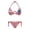 American Flag Heart Print, variant on Cute Panda Heart Print Plus Size Quick Drying Ladies Two Piece Bikini Set Halter Tie Side Swimwear Bathing Suit for Women