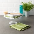 thumbnail image 4 of Contemporary Home Living Set of 12 Green and White Square Dishcloth 13", 4 of 6