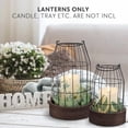 thumbnail image 2 of Rustic Farmhouse Lantern Decor Set of 2 - Stylish Decorative Lanterns for Your Living Room, Fireplace Mantle or Kitchen Dining Table - Modern Indoor/Outdoor Coffee Table Decor for Your Entire Home, 2 of 7