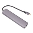 thumbnail image 3 of Hub USB C 7 en 1 4K 1Gbps Ethernet 100W PD 2 puertos USB3.0 adaptador multipuerto de interfaz Multimedia de alta definición, 3 of 5