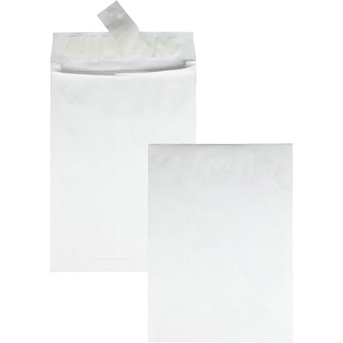 Quality Park TYF1015WH Tyvek Olefin Flat Envelope 15 Length x 10 Width Case of 100 White 